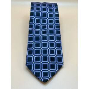 Hugo Boss Dark Purple and Black Silk Tie - Made in Italy
